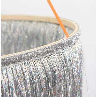 Silver Tinsel Chandelier