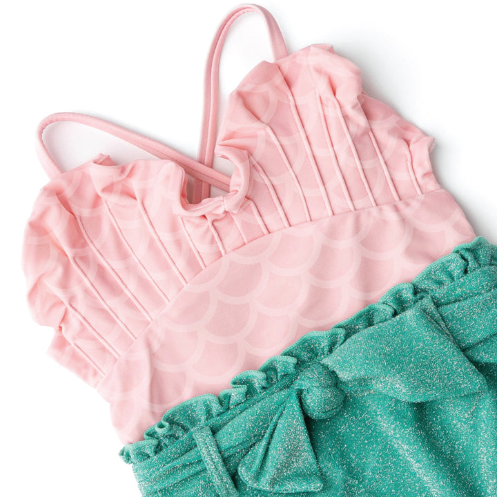 Pink Shimmer Mermaid Water Appearing Swimsuit