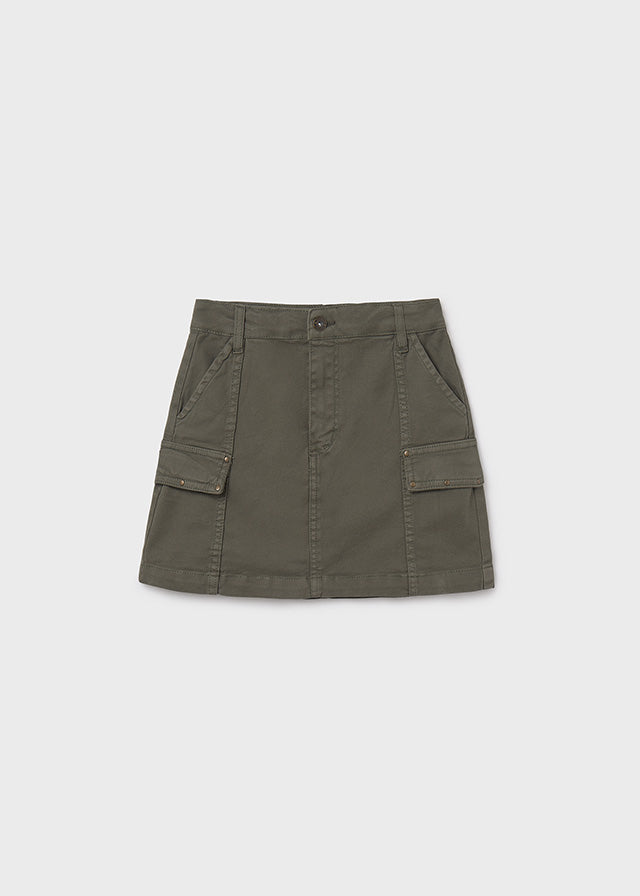 Olive Twill Skirt
