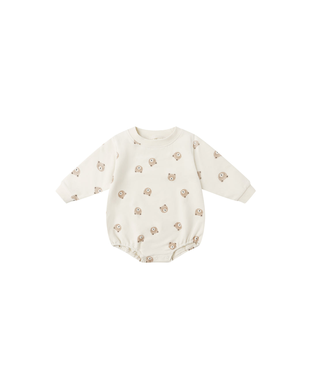 Crewneck Bubble Romper Brown Bear