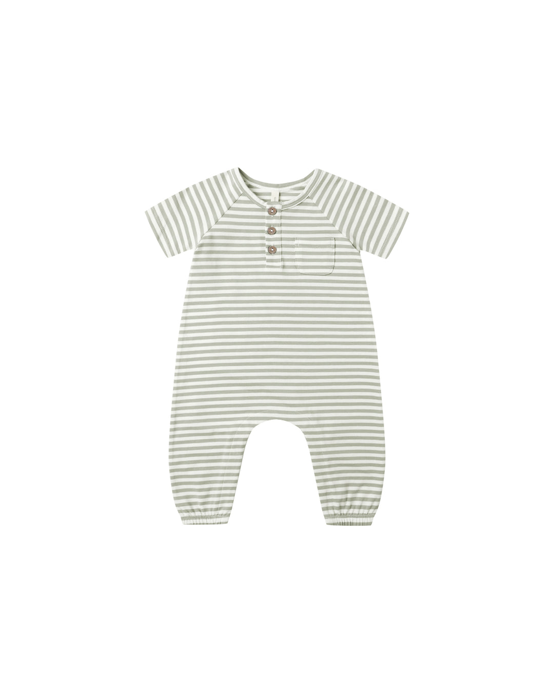 Short Sleeve Jumpsuit Fern Stripe
