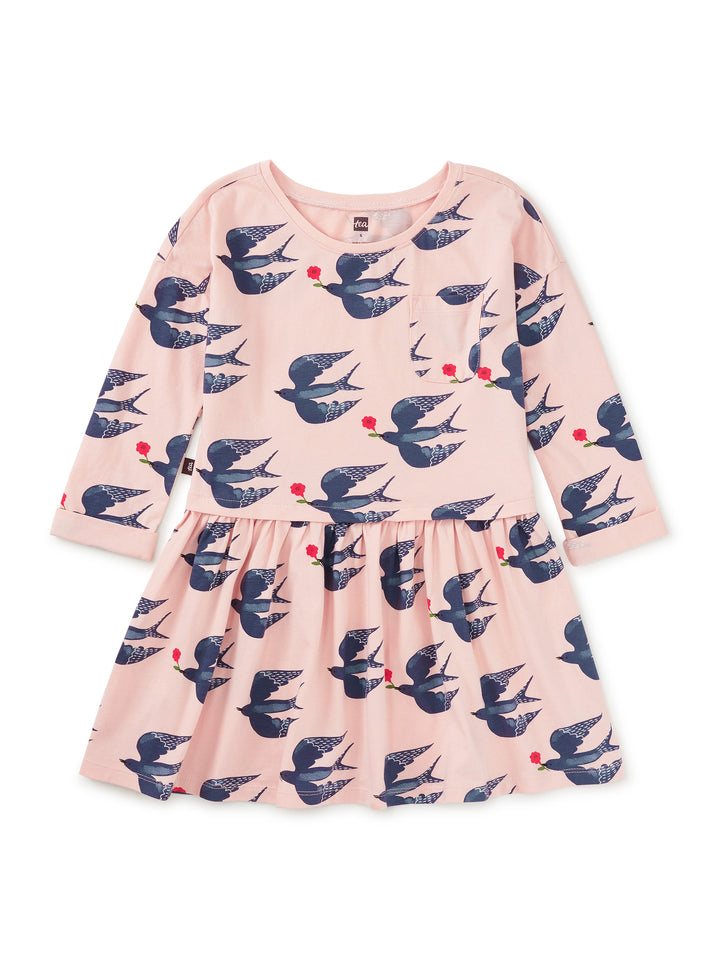 Magpies & Flowers Pocket Play Dress