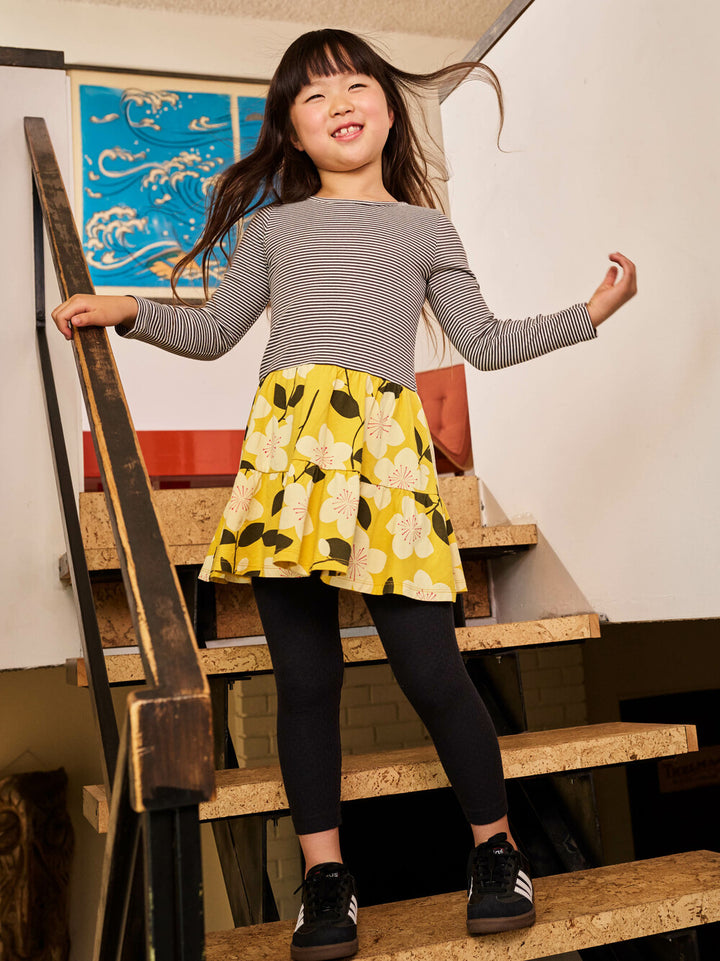 Plum Blossom Tiered Skirted Twirl Dress