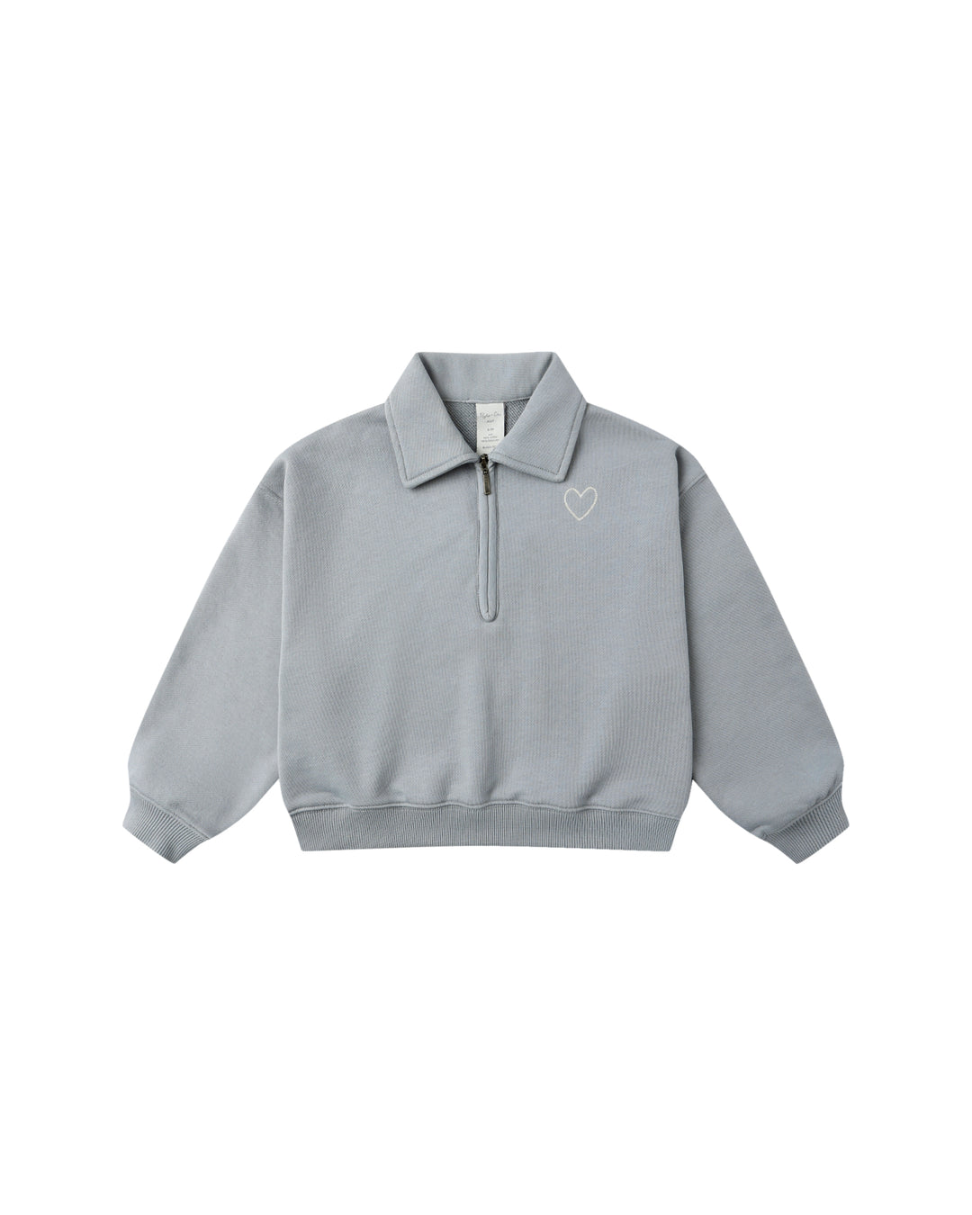 Dusty Blue Quarter Zip Sweatshirt