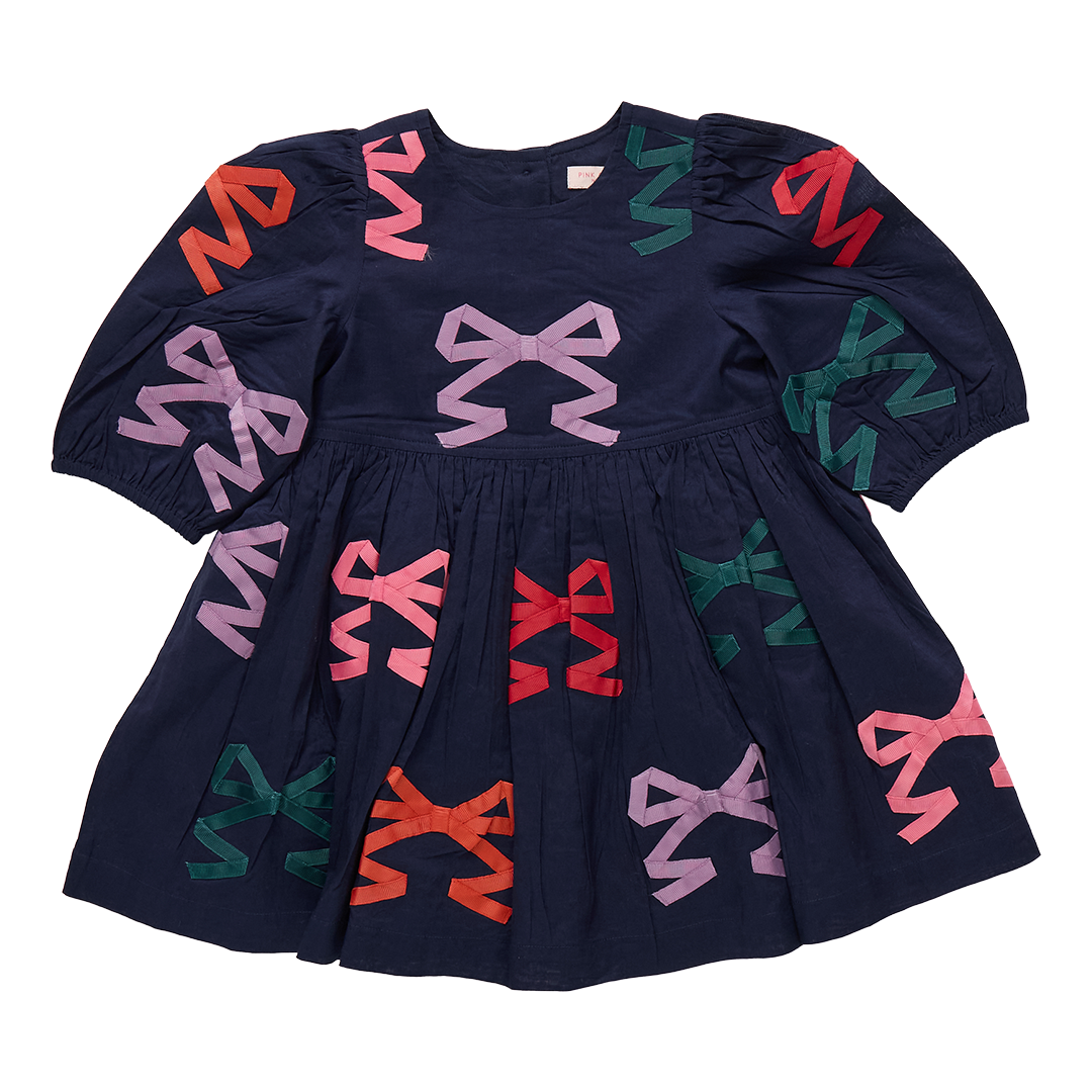 Multi Bow Applique Brooke Dress