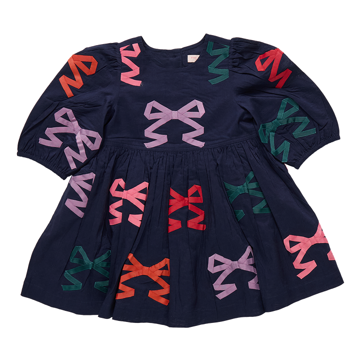 Multi Bow Applique Brooke Dress