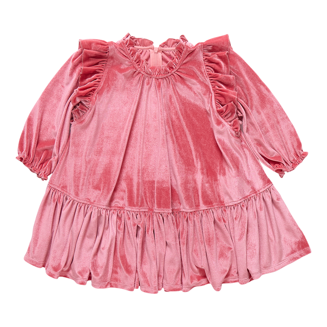 Desert Rose Velour Harper Dress