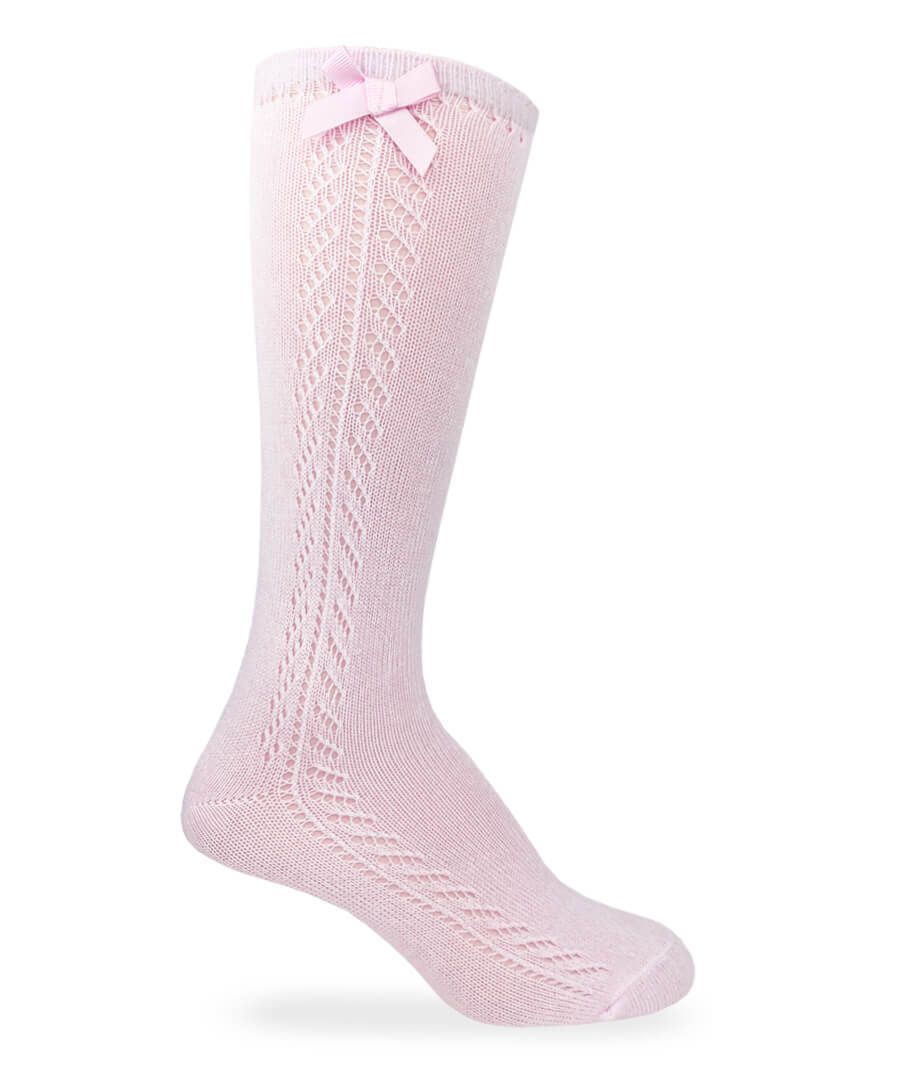 Pointelle Bow Knee High Socks 1 Pair