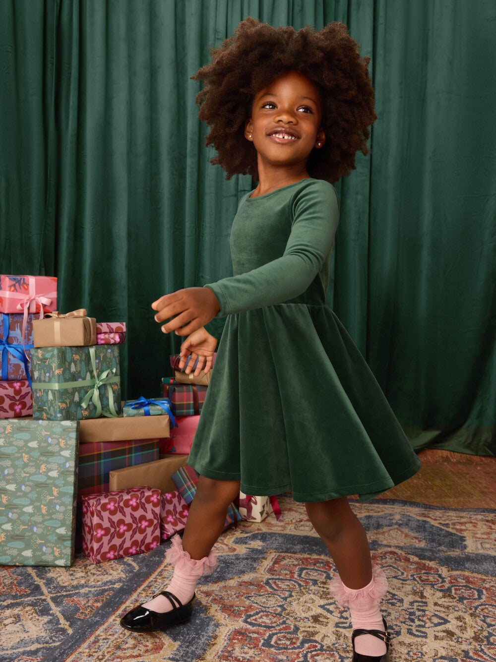 Pineneedle Velour Ballet Dress