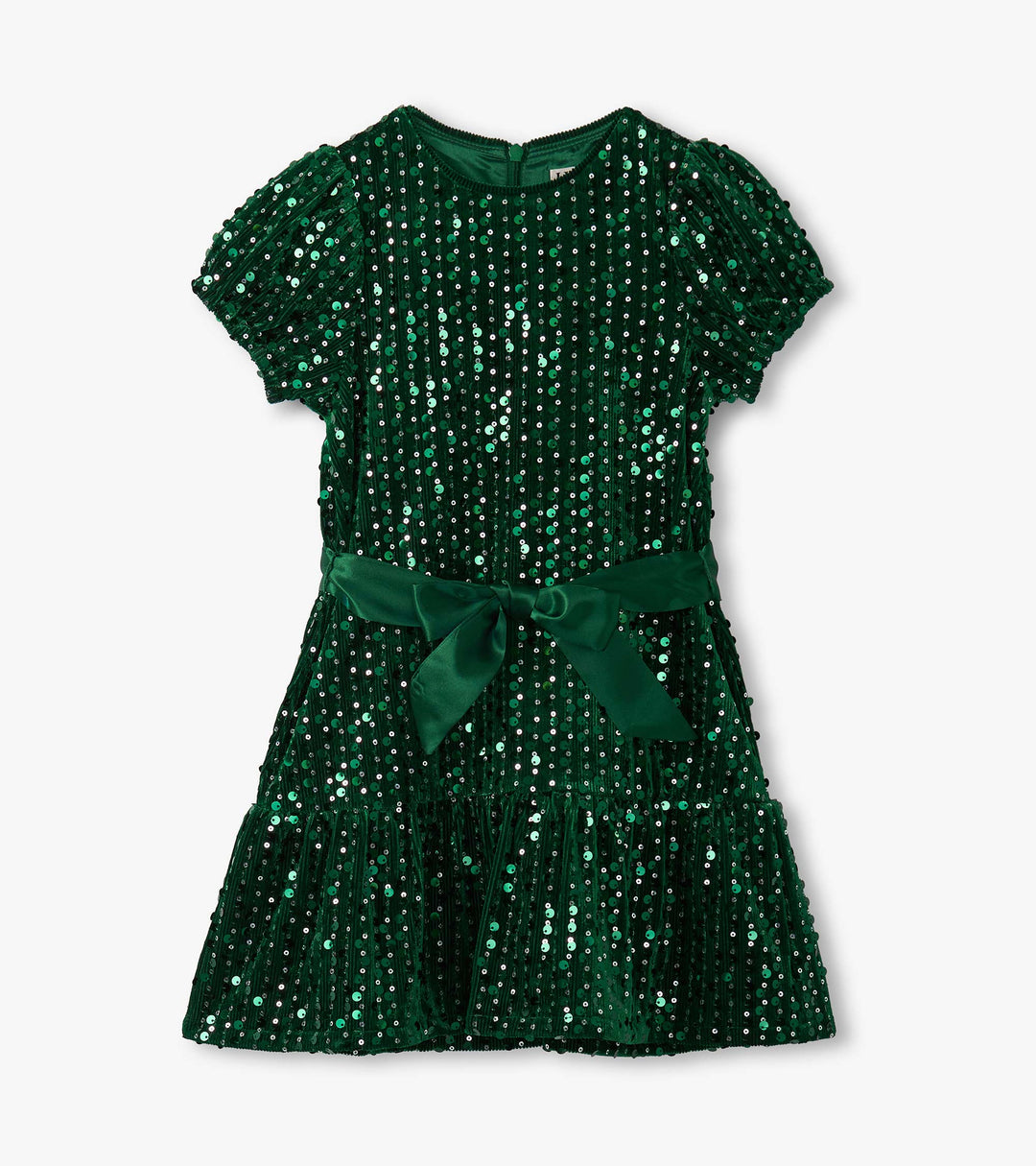 Green Sequins Velvet Dress