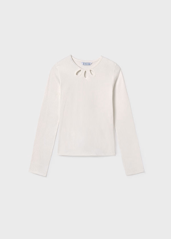 Tear Drop Ribbed Knit Tee