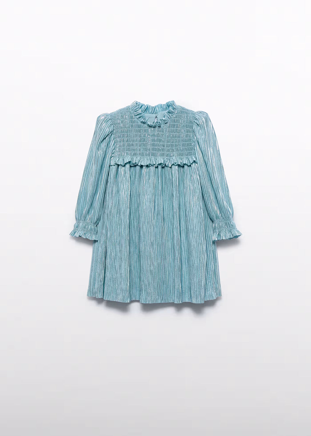 Metallic Pleated Dress