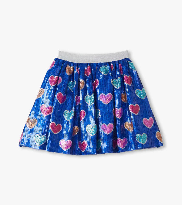 Bursted Heart Sequin Skirt
