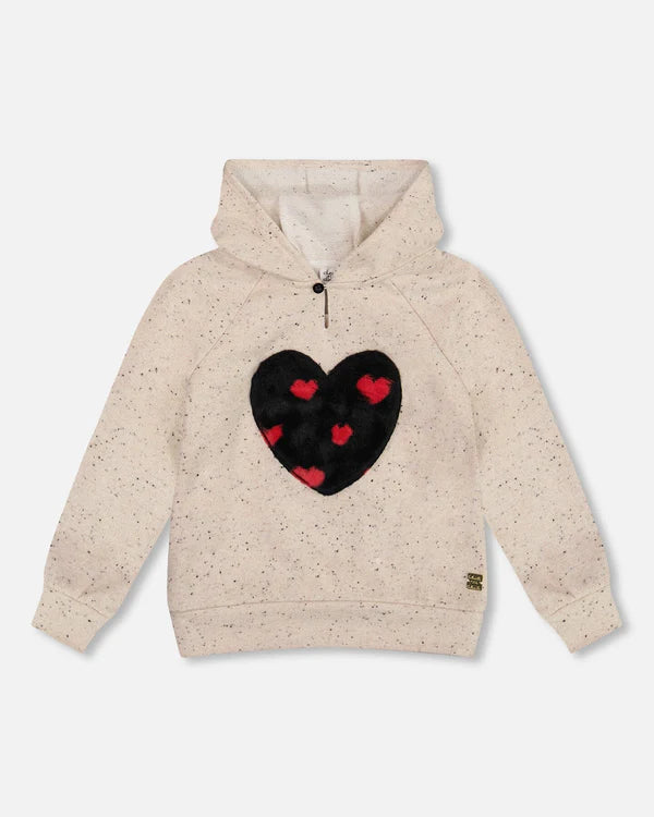 Glittery French Terry Heart Hoodie