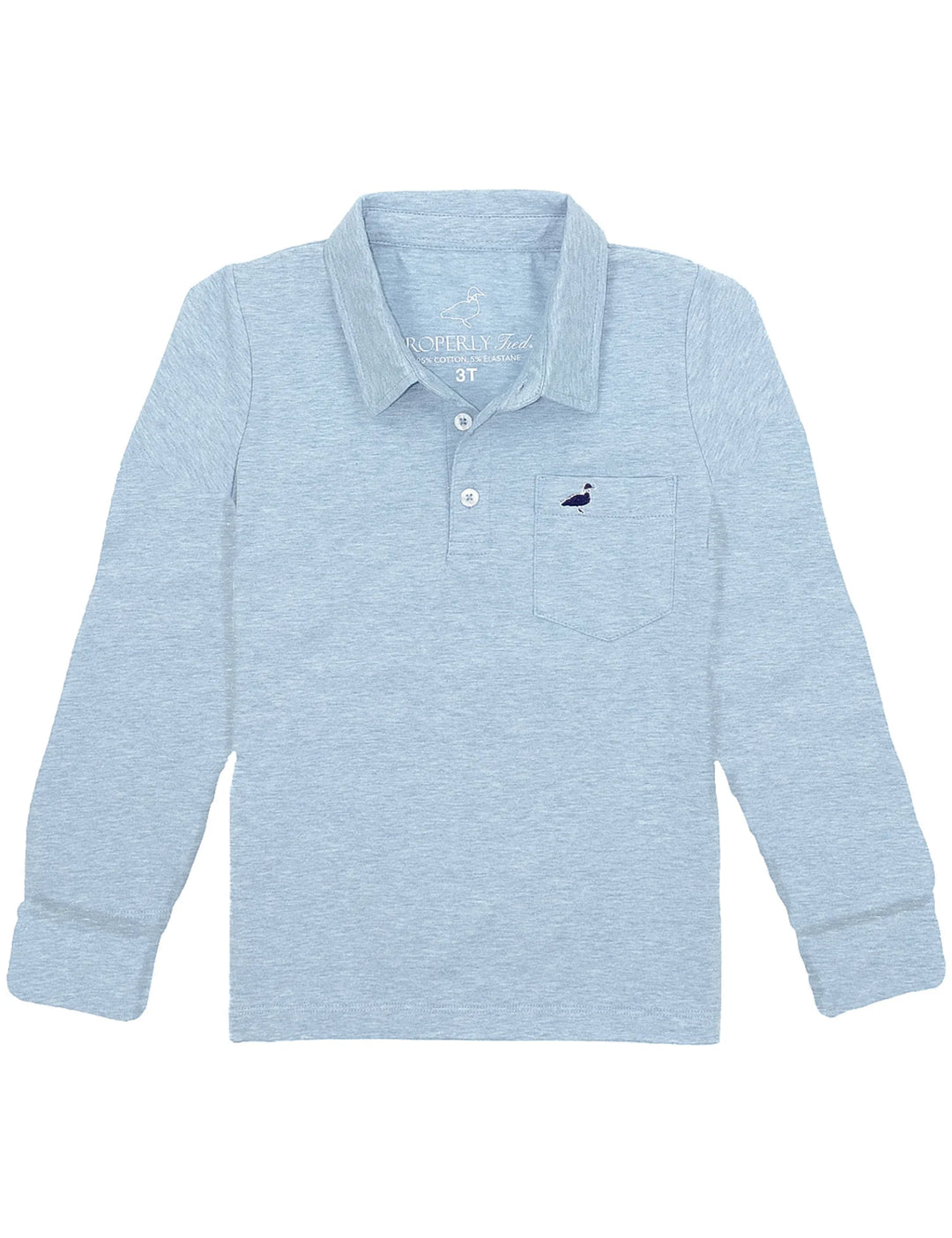 Harrison Pocket Polo LS Moon Blue