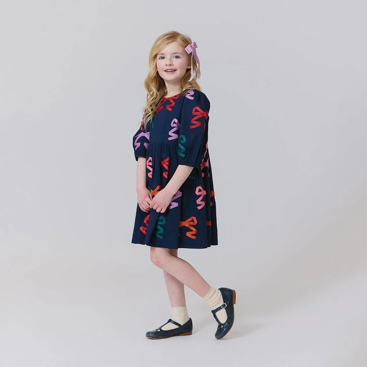 Multi Bow Applique Brooke Dress