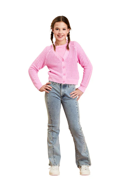 Diamond Side Panel Flare Jeans