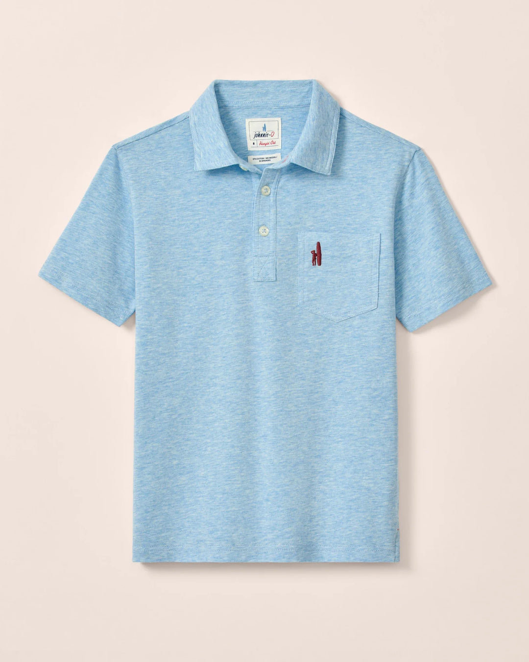 Original Heathered Jr Polo Cloud Blue