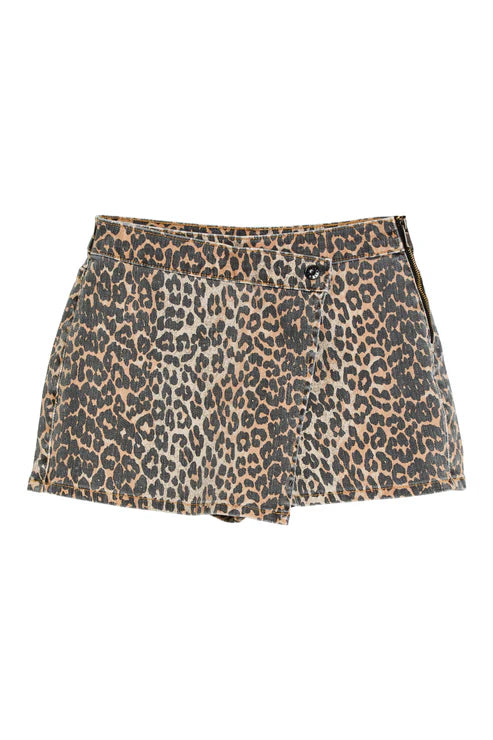 Leopard Print Skort