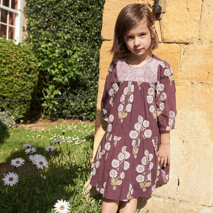 Plum Buttercup Floral Fiona Dress