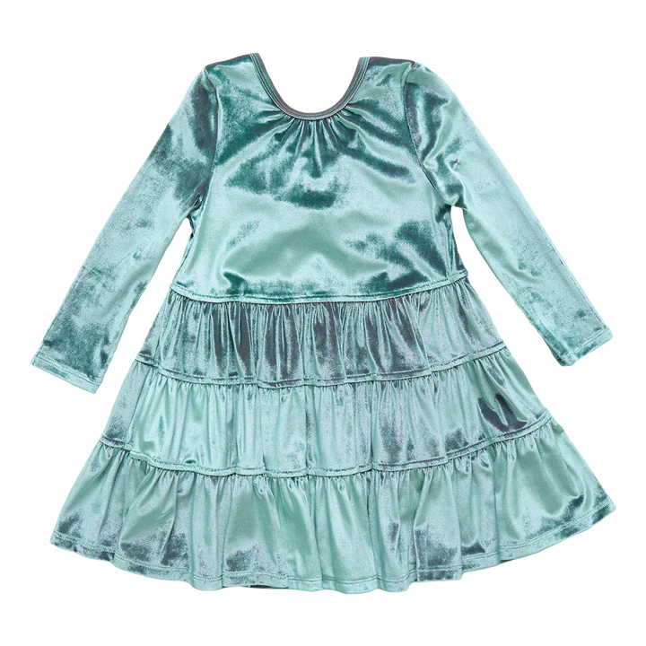 Pearl Dress Teal Velour