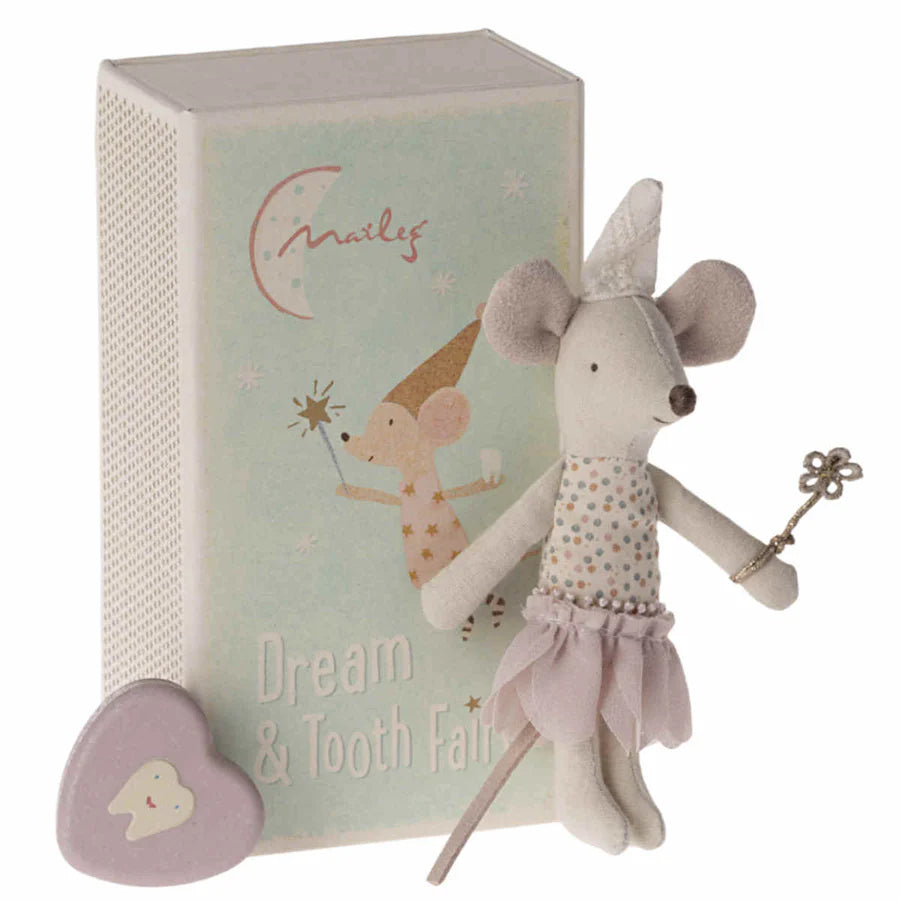 Maileg Tooth Fairy Mouse Little Sister in Matchbox