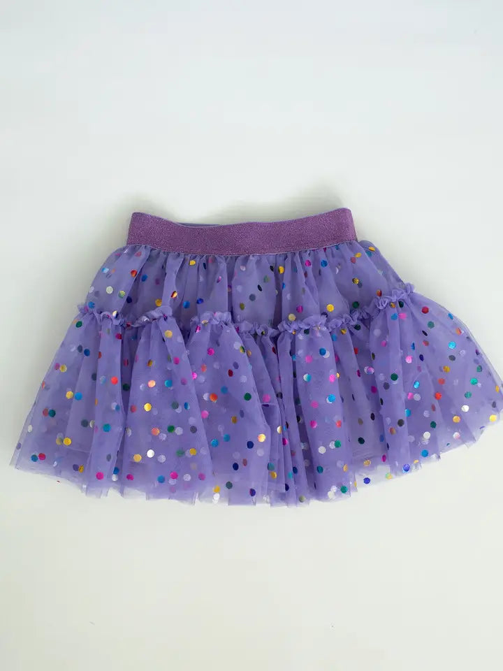 Confetti Tulle Skirt in Purple