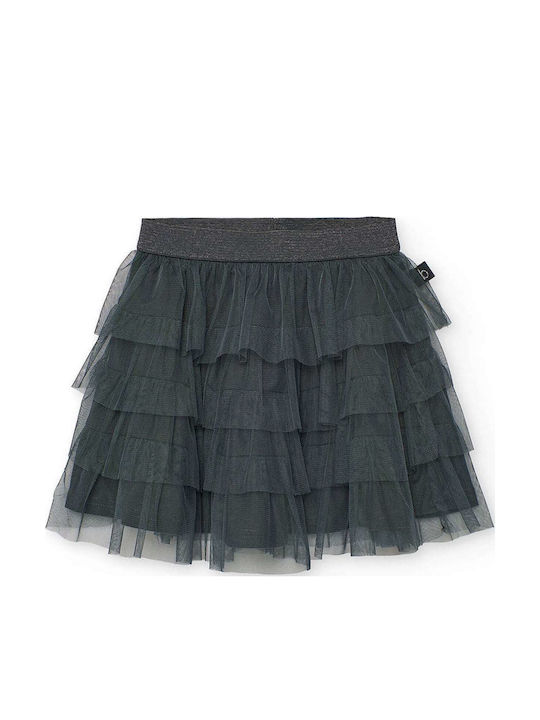 Charcoal Tiered Tulle Skirt