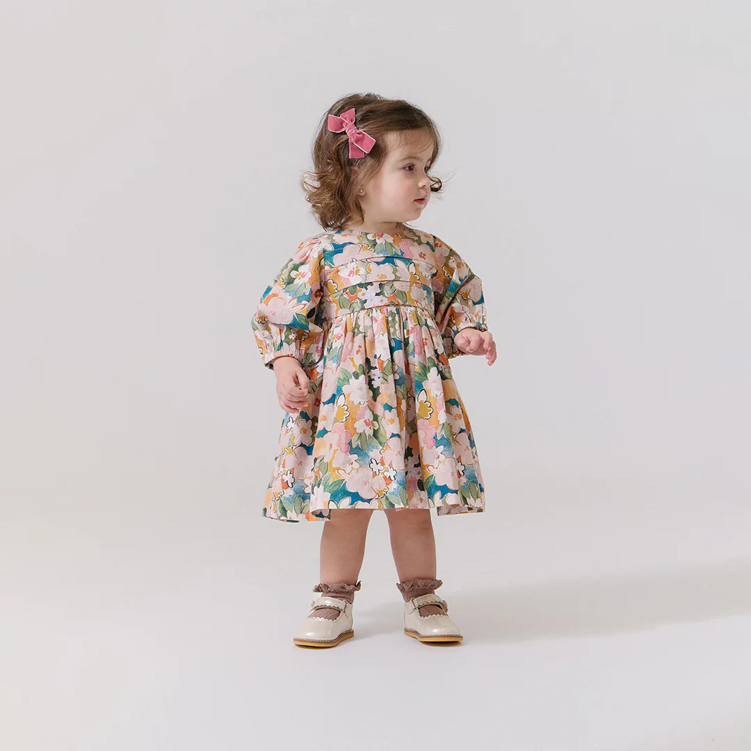 Evelyn Dress Set Watercolor Floral