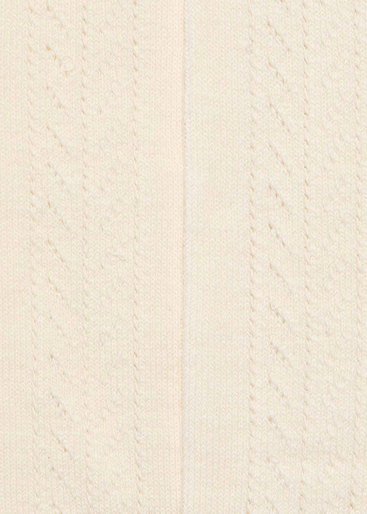 Cream Openwork Side Tights