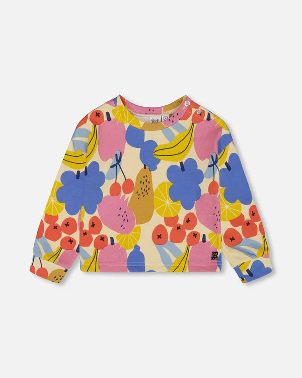 Fruit Printed Terry Sweatshirt