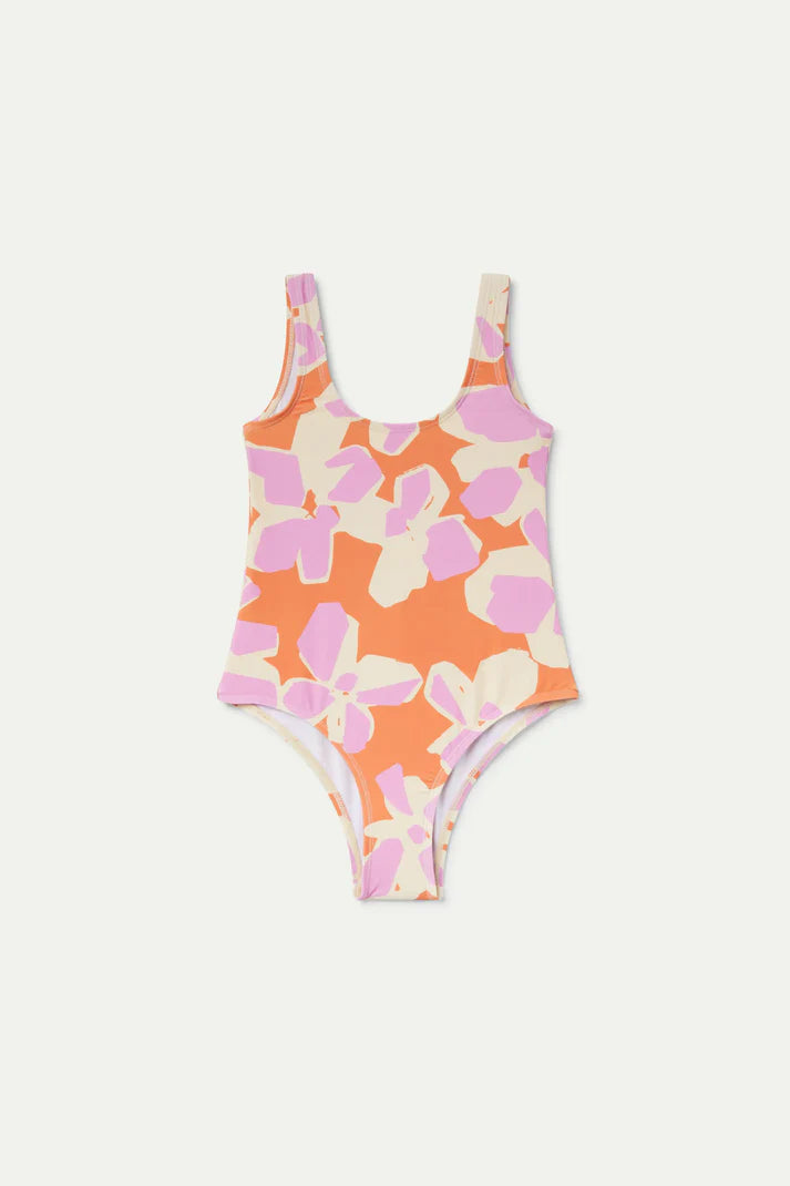 Rubra Orange Printed Swimsuit