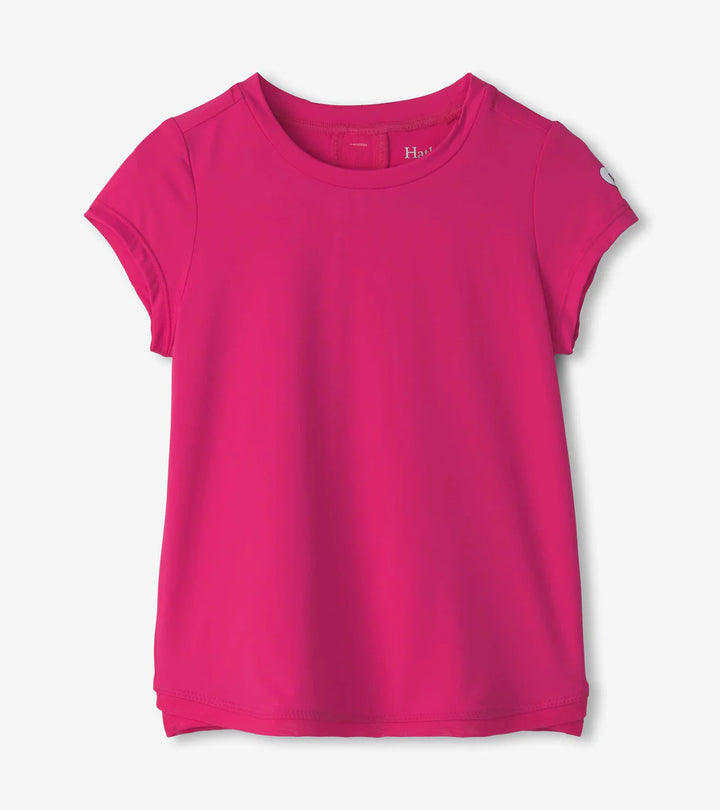 Pink Mesh Trim Tee