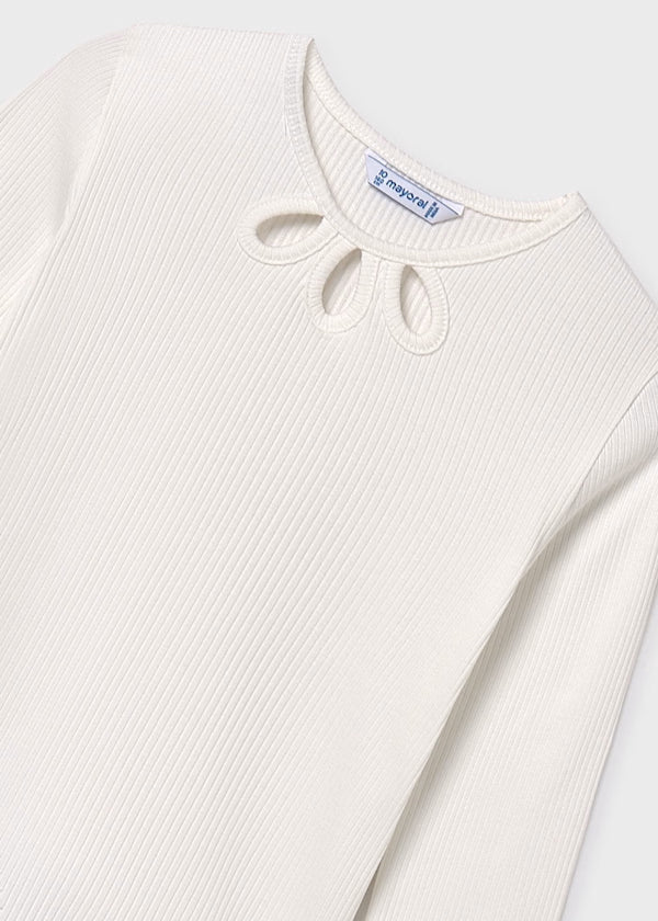 Tear Drop Ribbed Knit Tee