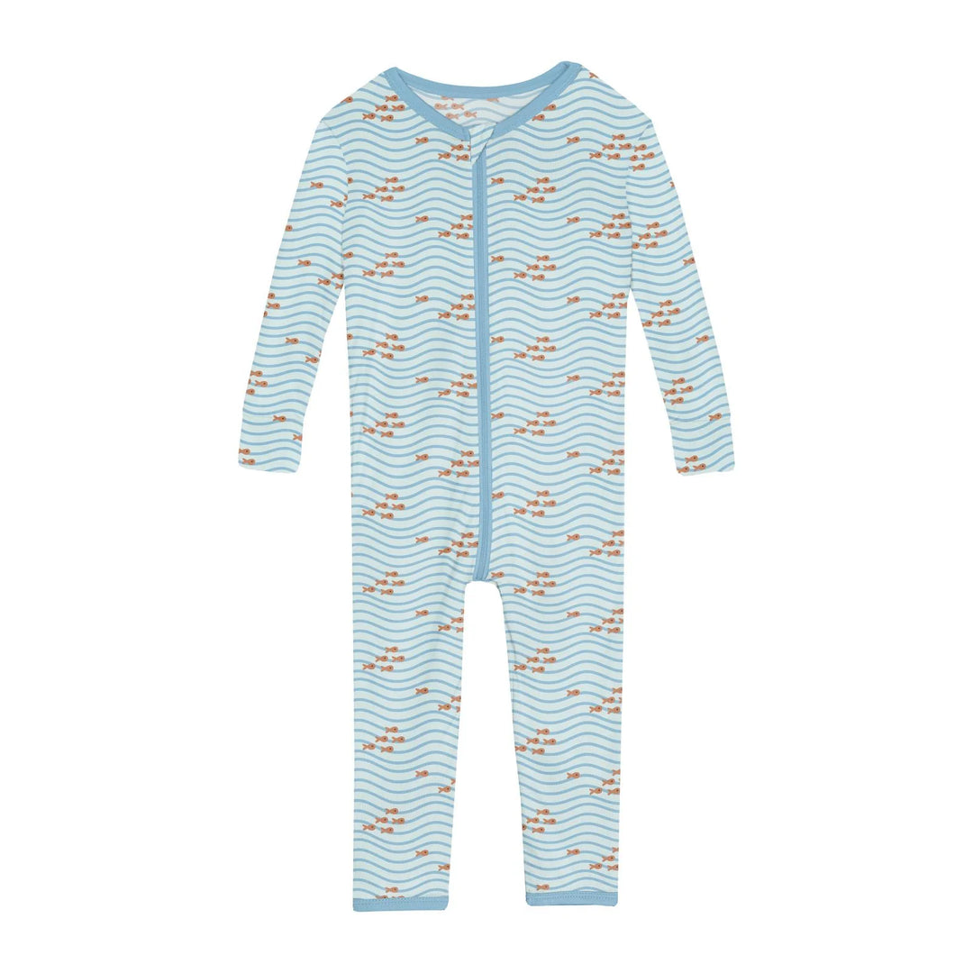 Print Convertible Sleeper with Zipper in Fresh Air Little Fishy
