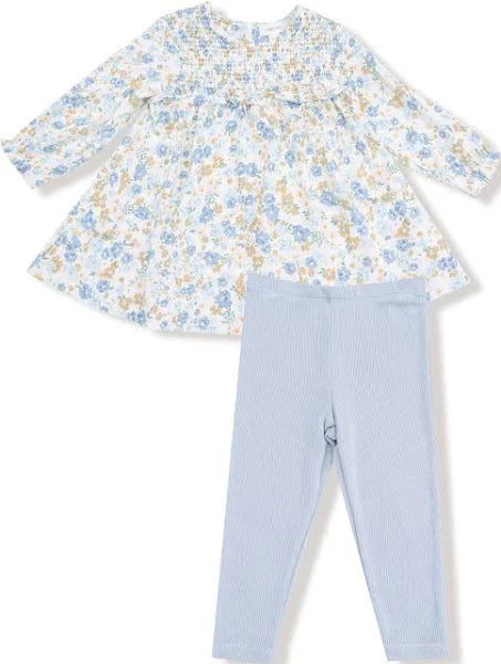 Sweet Rose Calico Dress & Legging Set
