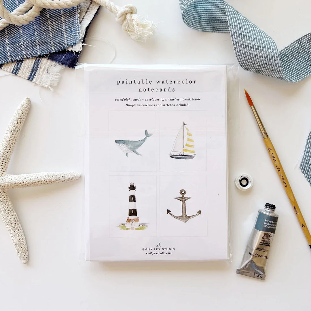 Seaside Painted Notecards