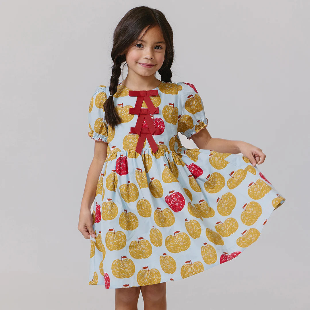 Hermione Dress Gold Apples