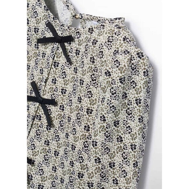 Printed Bow Blouse