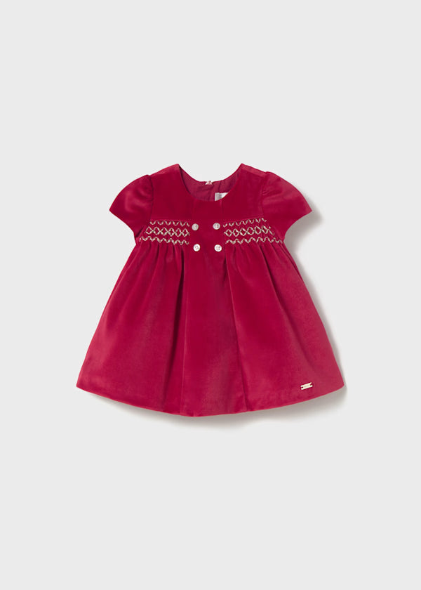 Velvet Dress in Cherry