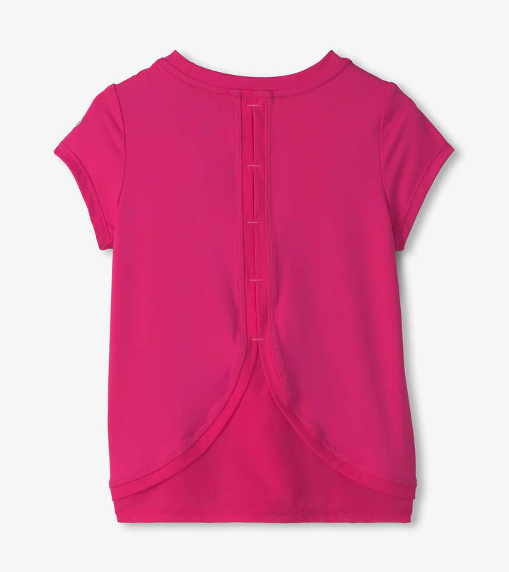 Pink Mesh Trim Tee