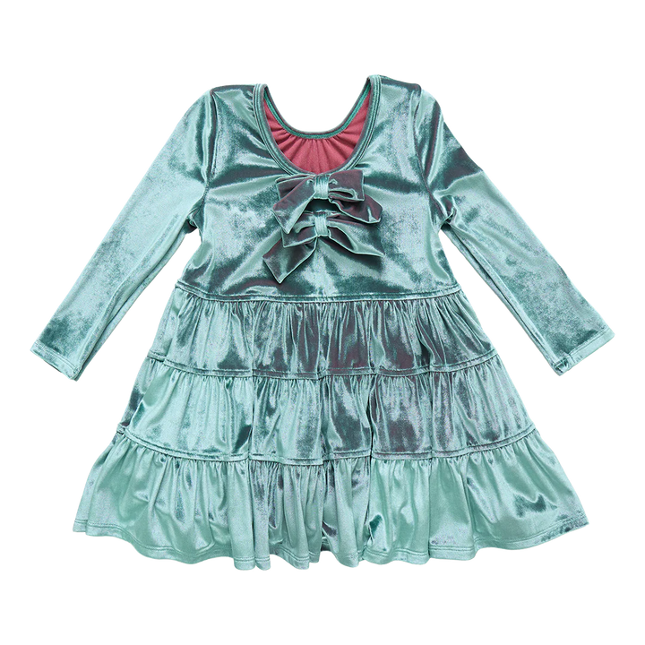 Pearl Dress Teal Velour