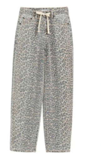 Leopard Slight Barrel with Drawstring Pant