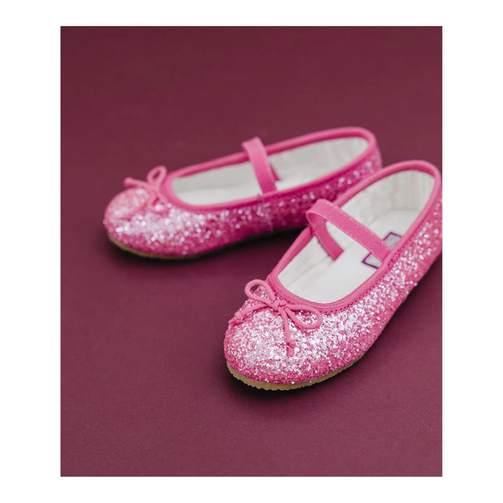 Victoria Fuchsia Sparkle Glitter Flat