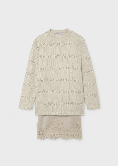 Lace &amp; Knit Dress