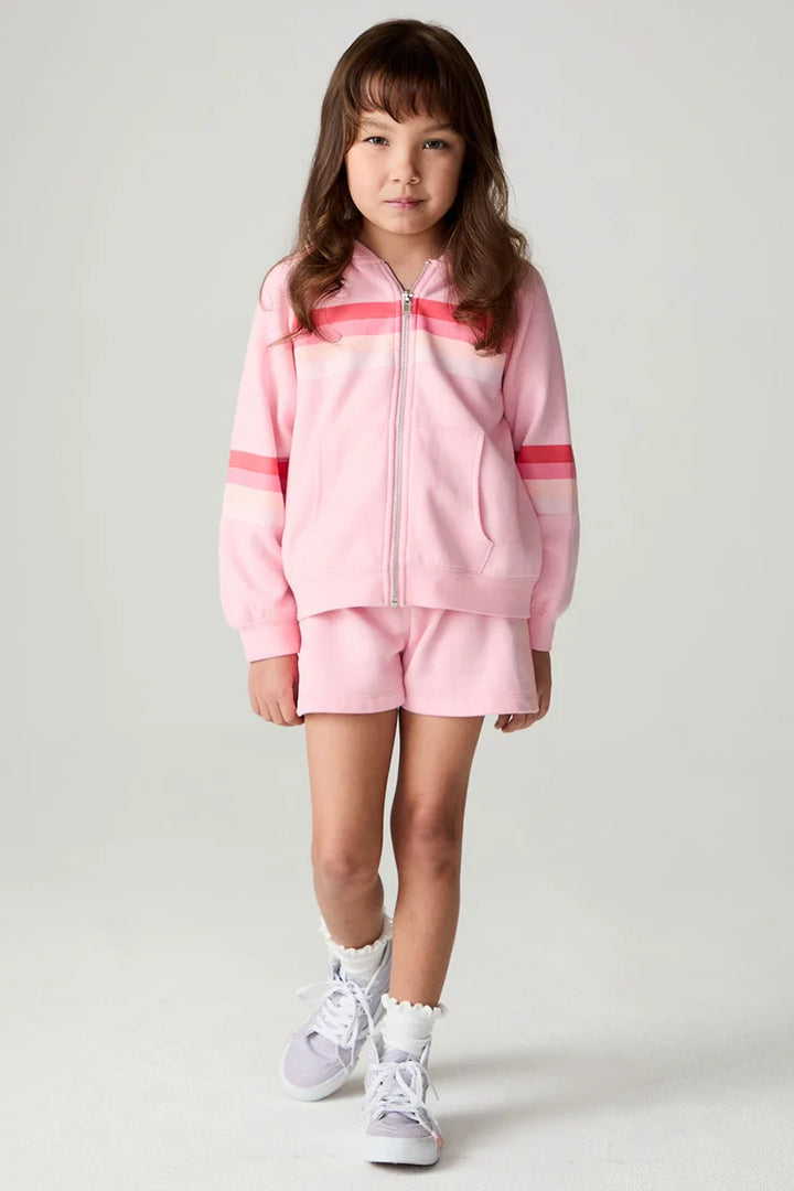Multi Stripes Zip Up Hoodie