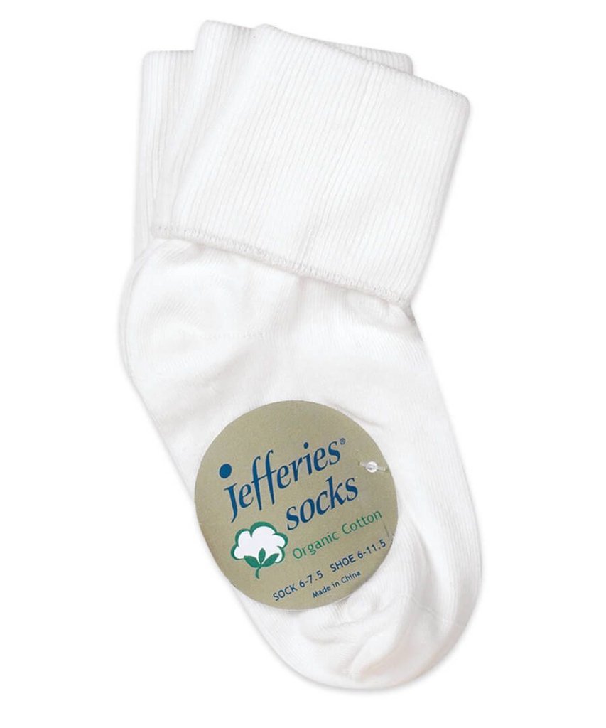 Organic Cotton Turn Cuff Socks 3 Pair Pack