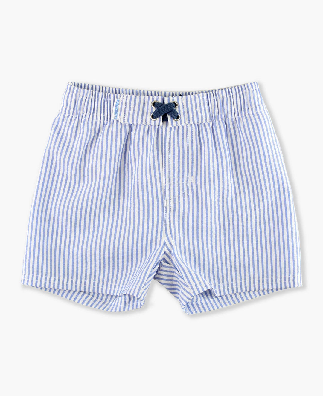 Periwinkle Seersucker Swim Trunks