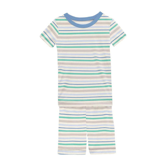 Mythical Stripe Short Sleeve Pajama Set