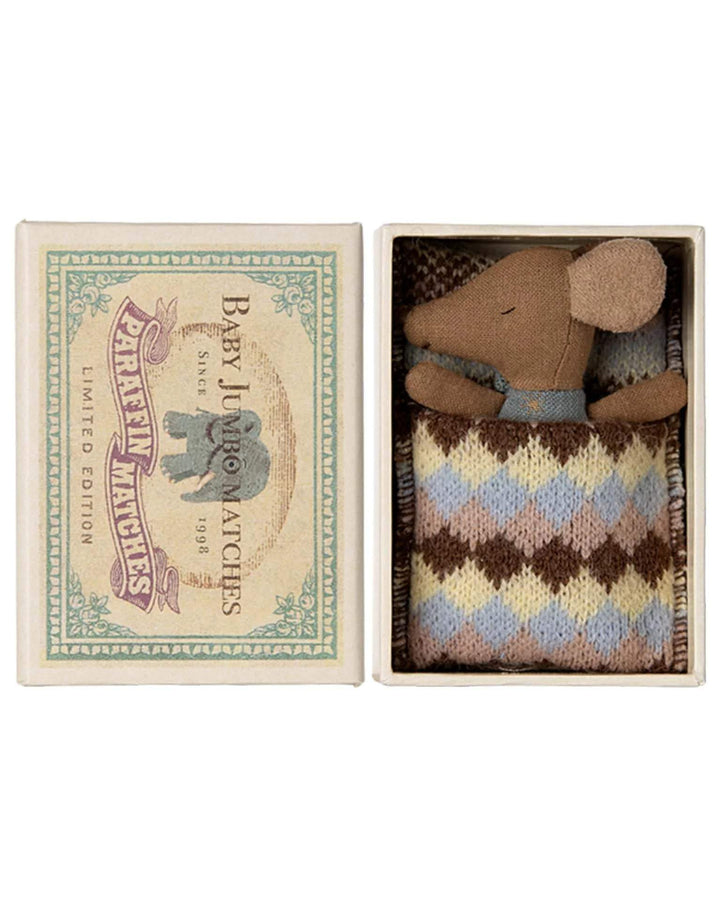 Sleepy Wakey Baby Mouse in Matchbox Blue